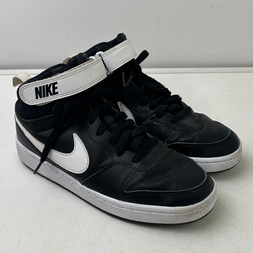 Nike Court Borough Mid 2 Black/White Sneakers Youth Sz 6.5